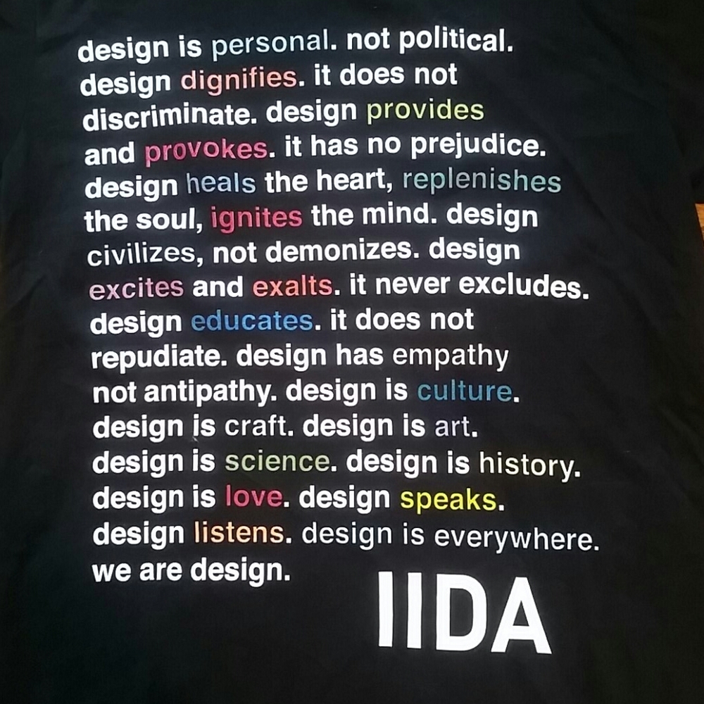 IIDA (Interior Design Association) design t-shirt